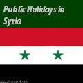 Syrian Holidays